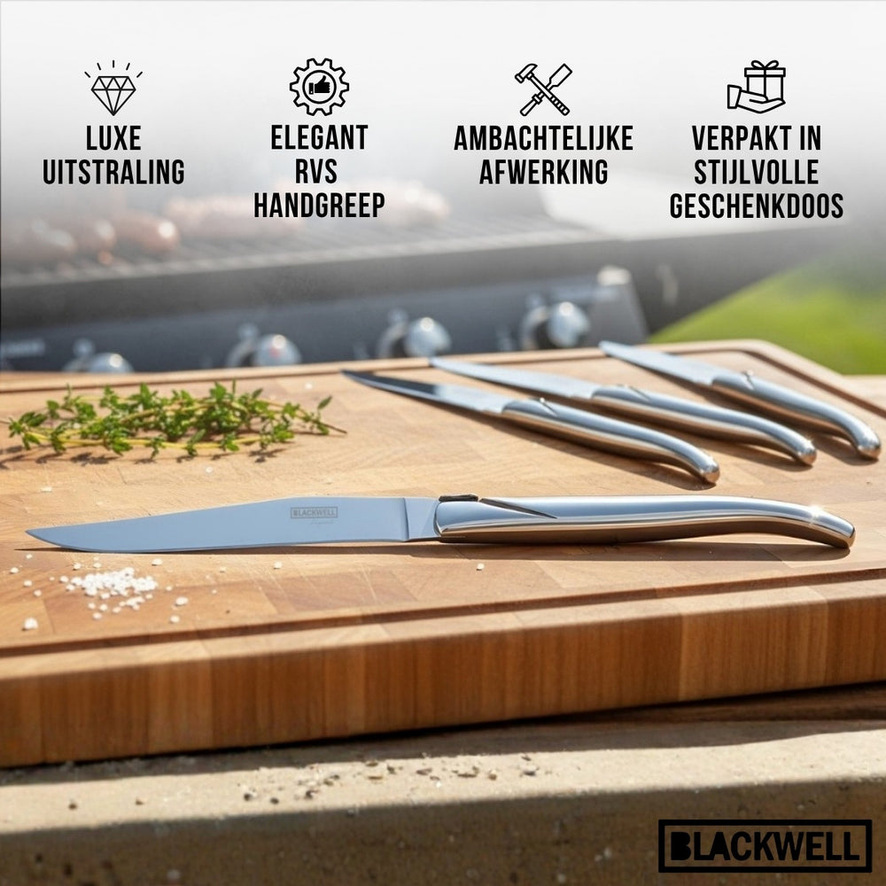 Blackwell Steak Knives Laguiole Stainless Steel - 6 Pieces