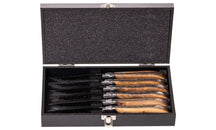 Blackwell Steak Knives Laguiole - Raw Black - Olive Wood - 6 pieces