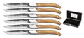 Blackwell Steak Knives Laguiole - Raw Black - Olive Wood - 6 pieces