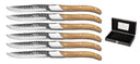Blackwell Steak Knives Laguiole - Raw Black - Olive Wood - 6 pieces