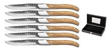 Blackwell Steak Knives Laguiole - Raw Black - Olive Wood - 6 pieces