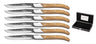 Blackwell Steak Knives Laguiole - Raw Black - Olive Wood - 6 pieces