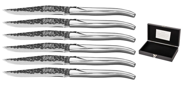 Blackwell Steak Knives Laguiole - Raw Black - Stainless Steel - 6 Pieces