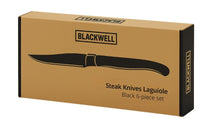 Blackwell Steak Cutlery Laguiole - Steak Knives & Forks - Pakka wood- 12 Pieces