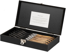 Blackwell Steak Cutlery Laguiole - Steak Knives & Forks - Olive Wood - 12 Pieces
