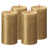 Bolsius Stem candle Shimmer Gold - 13 cm / ø 7 cm - 4 Pieces