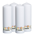 Bolsius Blunt Candle Cello XXL White - 30 cm / ø 10 cm - 4 Pieces