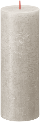 Bolsius Blunt Candle Rustic Sandy Grey - 19 cm / ø 7 cm