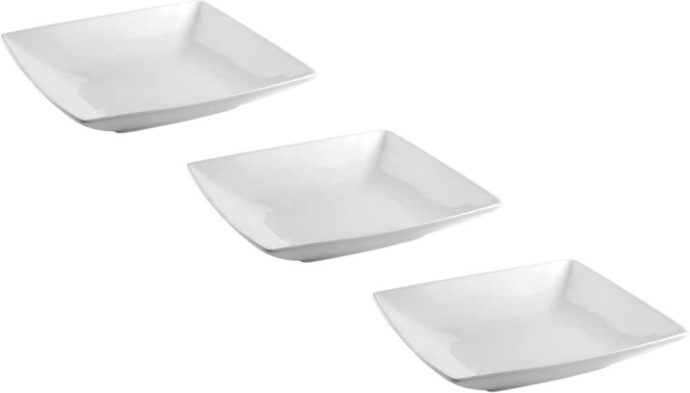 BonBistro Deep plate Yong Squito 22 x 22 cm - White - 3 pieces