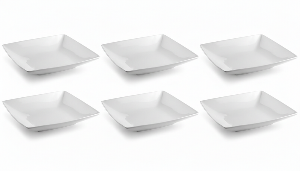 BonBistro Deep Plates / Pasta Plates Yong Squito 22 x 22 cm - White - 6 pieces