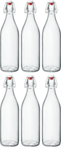 Bormioli Rocco Beverage bottles / Weck bottles Giara - Transparent - 1 liter - 6 pieces