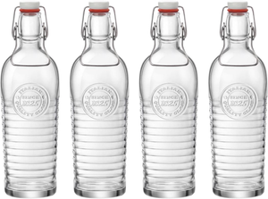 Bormioli Rocco Beaker bottles / Weck bottles Officina 1825 - Transparent - 1.2 liters - 4 pieces