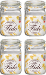 Bormioli Rocco Weck jars Fido - 11 x 11 cm / 1 liter - square - 4 pieces