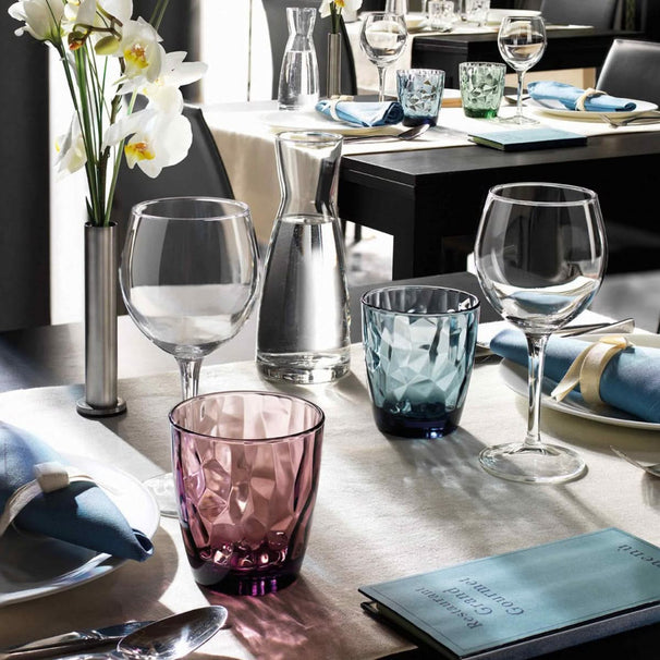 Bormioli Rocco Water glasses Diamond - Purple - 390 ml - 6 pieces