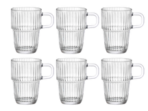 Bormioli Rocco Latte Macchiato Glasses - Irish Coffee Glasses - Coffee Cups with Handle - Stackable - Barshine 315 ml - 6 pieces