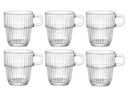 Bormioli Rocco Coffee Cups with Handle - Stackable - Barshine 185 ml - 6 pieces