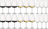 Bormioli Rocco Wine Glass Set Nexo (Red wine glasses, White wine glasses and Champagne glasses) - 18 piece set