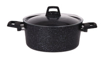 Cookinglife Cooking Pot with Lid - Black Speckle - Aluminum ø 20 cm / 2.7 liters - Suitable for all heat sources - standard non-stick coating