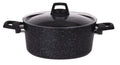Cookinglife Cooking Pot with Lid - Black Speckle - Aluminum Ø 22 cm / 3.5 Liters - Suitable for all heat sources - standard non-stick coating