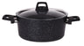 Cookinglife Cooking Pot with Lid - Black Speckle - Aluminum Ø 22 cm / 3.5 Liters - Suitable for all heat sources - standard non-stick coating