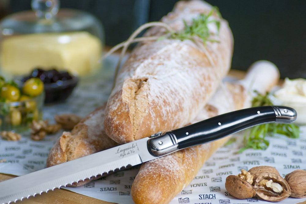 Laguiole Style De Vie Bread Knife Black