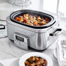 GreenPan Slowcooker - 6.0 liter - stainless steel - Ceramic non-stick coating