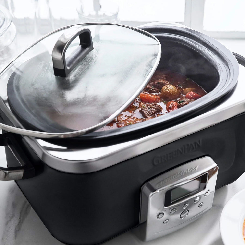 GreenPan Slowcooker - 6.0 liter - Black - Ceramic non-stick coating