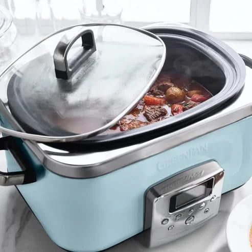 GreenPan Slowcooker - 6.0 liter - Blue Haze - ceramic nonstick coating