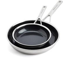 KitchenAid Frying pan set - Multi-Ply stainless steel - ø 20 and 28 cm -. Ceramic non-stick coating