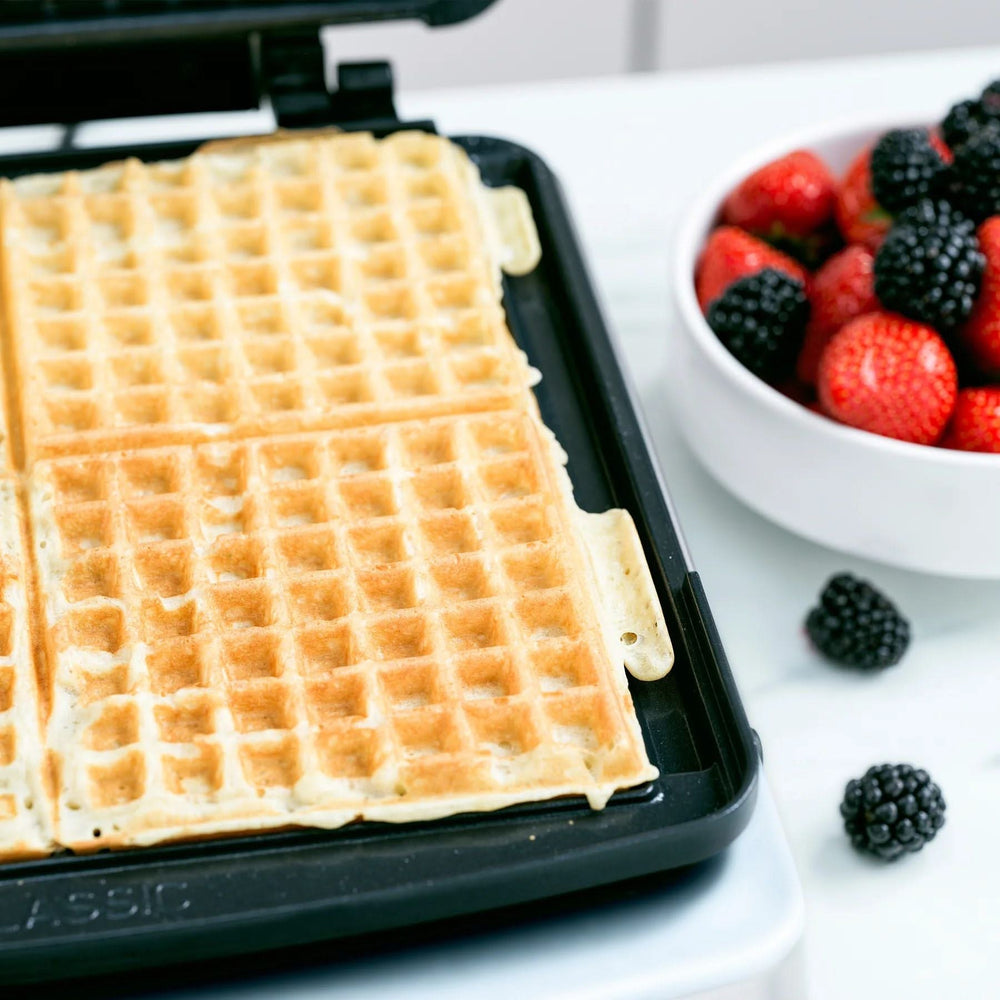 GreenPan Waffle Iron - Blue Haze - includes 2 sets of waffle plates - Ceramic non-stick coating