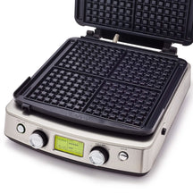 GreenPan Waffle iron - stainless steel - includes 2 sets of waffle plates - Ceramic non-stick coating