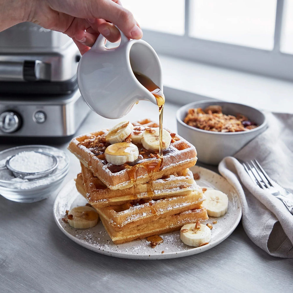 GreenPan Waffle Iron - Blue Haze - includes 2 sets of waffle plates - Ceramic non-stick coating