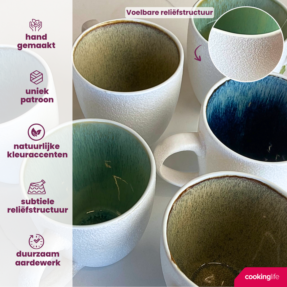 Cookinglife Mugs Belize 330 ml - 6 pieces