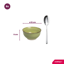 Cookinglife Small Bowls Delice Green ø 12 cm - 6 pieces