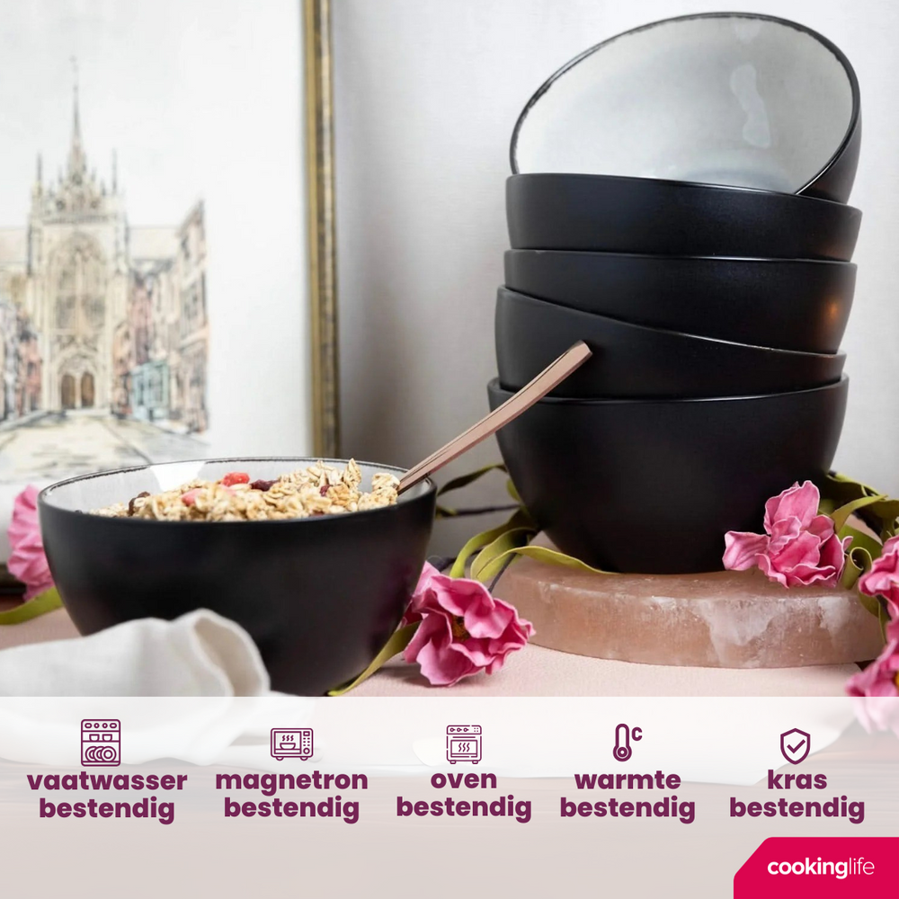 Cookinglife Soup Bowls / Bowls Nola Warm Grey ø 14 cm - 6 pieces