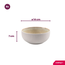 Cookinglife Nola Bowls Sand ø 14 cm - 6 pieces