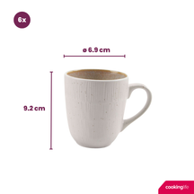 Cookinglife Mugs Nola Sand 350 ml - 6 pieces