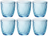 Bormioli Rocco Water glasses Line - Blue - 290 ml - 6 pieces