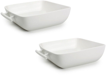 BonBistro Oven dish Yong Squito - 19 x 19 x 6 cm / 1.4 Liter - White - 2 pieces