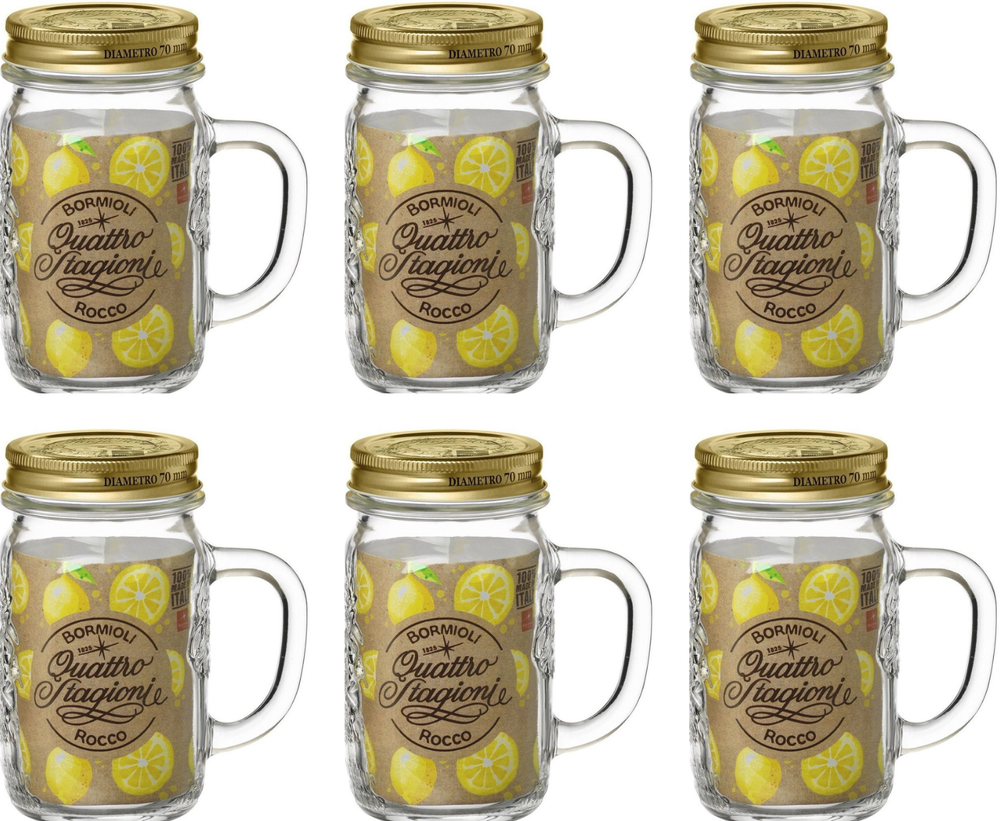 Bormioli Rocco Mason Jar Quattro Stagioni - ø 11.5 cm / 415 ml - 6 pieces