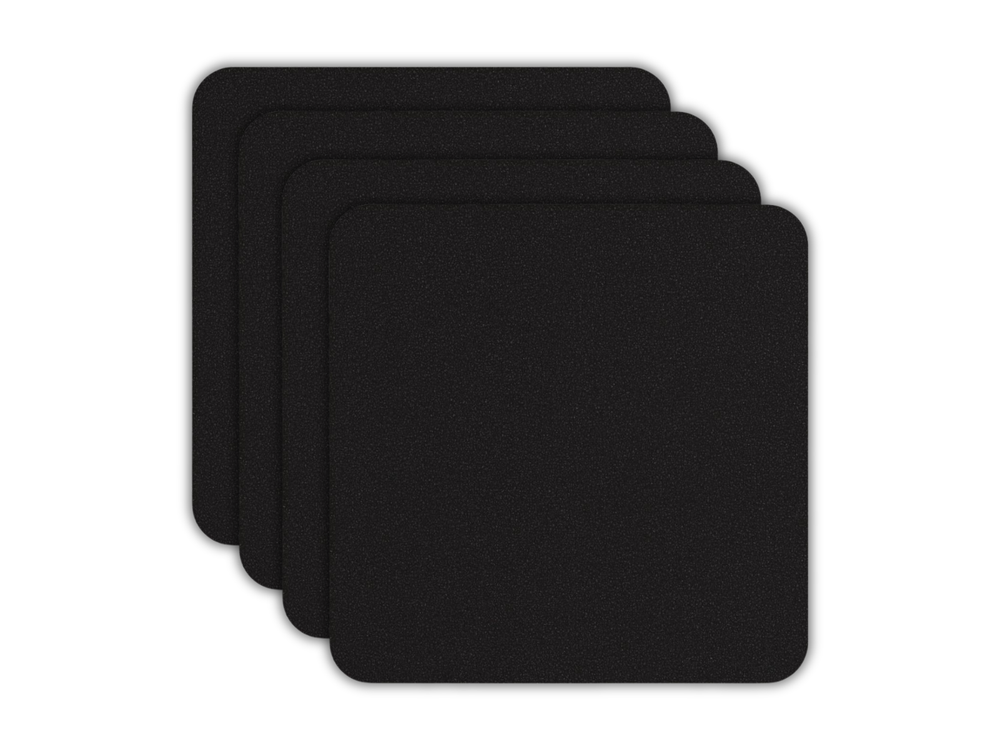 ASA Selection Coasters - Soft Leather - Charcoal - 10 x 10 cm - 4 Pieces