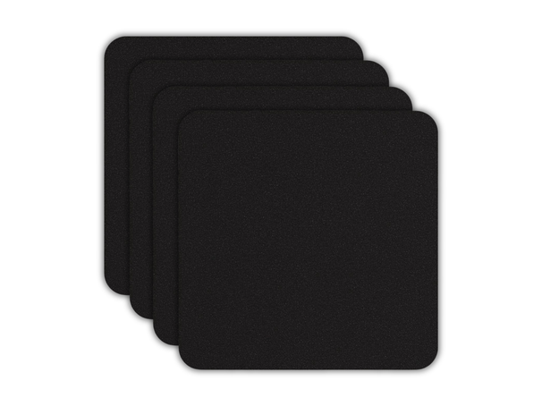 ASA Selection Coasters - Soft Leather - Charcoal - 10 x 10 cm - 4 Pieces