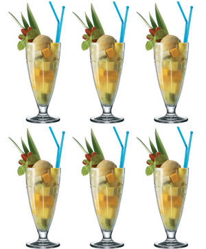 Bormioli Rocco Ice cream coupe - Ice cream glass - Milkshake glass - Rock Bar 380 ml - 6 pieces