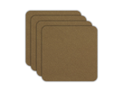 ASA Selection Coasters - Soft Leather - Cork - 10 x 10 cm - 4 Pieces