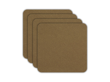 ASA Selection Coasters - Soft Leather - Cork - 10 x 10 cm - 4 Pieces