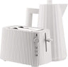 Alessi Toaster Plissé + Alessi Kettle Plissé 1.7 liter - White - Michele de Lucchi