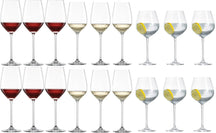 Schott Zwiesel Wine Glasses Fortissimo - Set 18 Piece - White and Red Wine Glasses & Gin Tonic Glasses