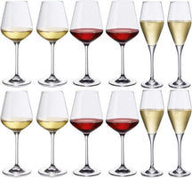 Villeroy & Boch Wine Glass Set La Divina - (Red wine glasses + White wine glasses + Champagne glasses) - 12 piece set