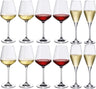 Villeroy & Boch Wine Glass Set La Divina - (Red wine glasses + White wine glasses + Champagne glasses) - 12 piece set