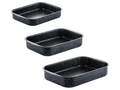 Westinghouse Oven dish / roasting pan Set Black Marble - ø 25 + 30 + 35 cm